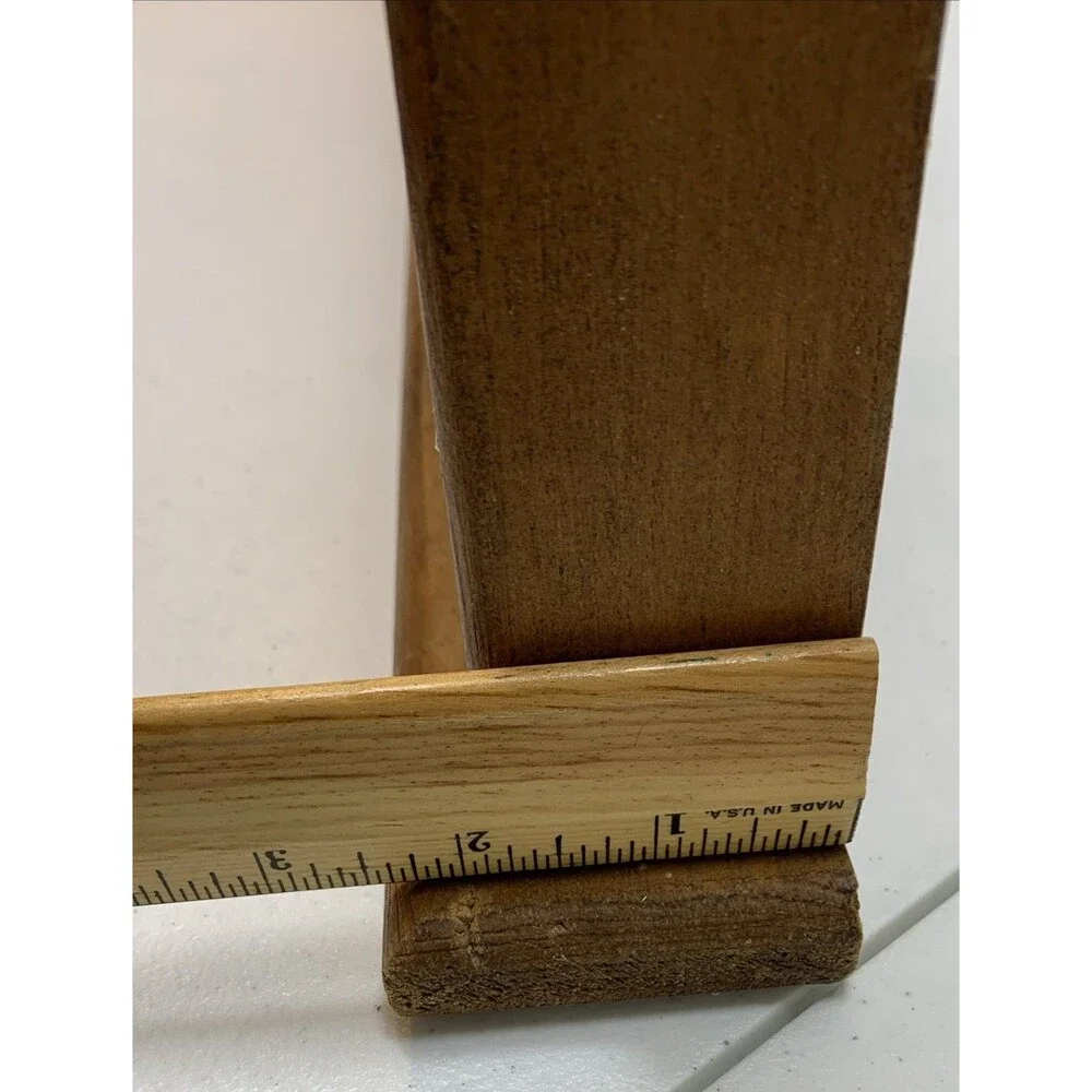 Vintage Country Cottage Wood Heart Wall Shelf Curio Knick Knack Display 32x19x3